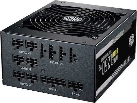 CoolerMaster MWE Gold rev. 2.0 1250W Black Computer Power Supply Full Modular 80 Plus Gold