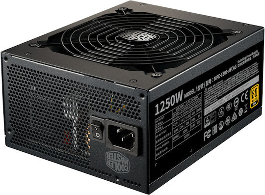 CoolerMaster MWE Gold rev. 2.0 1250W Black Computer Power Supply Full Modular 80 Plus Gold