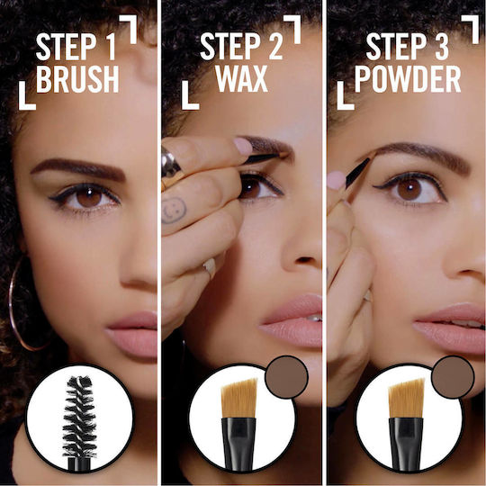 Rimmel Brow This Way Brow Sculpting Kit Παλέτα Μακιγιάζ Φρυδιών 002 Medium Brown