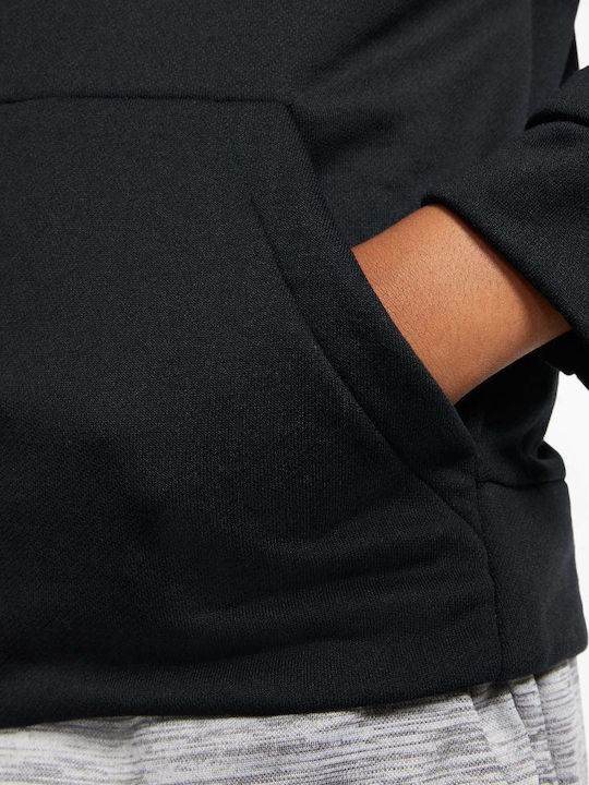 Αθλητική Παιδική Ζακέτα Φούτερ Dri-Fit με Κουκούλα Μαύρη
