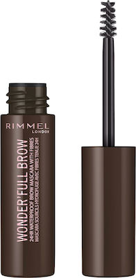 Rimmel Wonderfull 24 Hour Brow Водоустойчива маскара за вежди в кафяв цвят