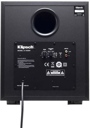 Klipsch R-100SW R-100SW Active Subwoofer with Speaker 10" 150W Black with Water