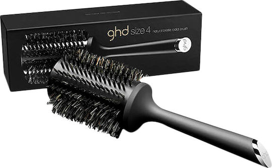 GHD Natural Bristle Radial Brush Brush Hair for Straightening Black 55mm