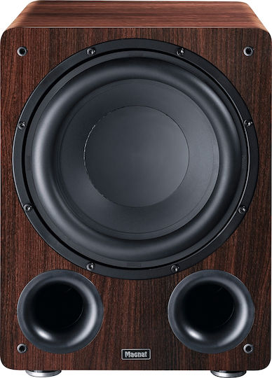 Magnat Alpha RS 12 14242262 Aktiv Subwoofer mit Lautsprecher 12" 120W Braun