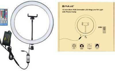 Puluz RGB Ring Light 30cm με Βάση για Κινητό