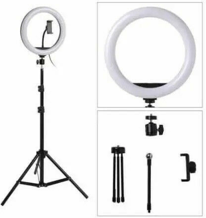 Andowl Ring Light 20cm 3200 - 5600K με Τρίποδο Δαπέδου και Βάση για Κινητό