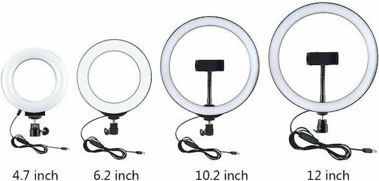 Puluz LED Ring Light Ring Light 12cm 3200 - 6500K with Desktop Stand