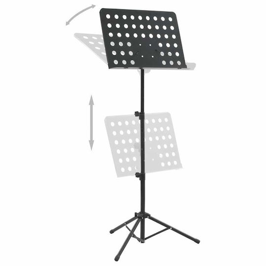 vidaXL Stand Orchestra Height 75-142cm Black 70090