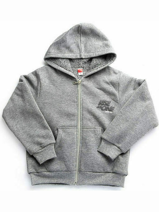 Joyce Boys Hooded Sweatshirt with Zipper Gray