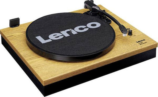 Lenco LS-300 LEN-LS300WD Turntables with Preamp and Built-in Speakers Brown