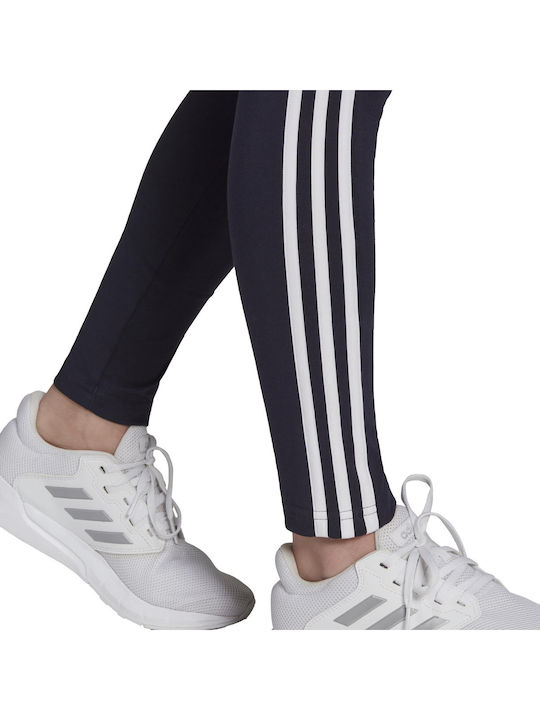 Essentials 3 Stripes Training Γυναικείο Μακρύ Κολάν Ψηλόμεσο Legend Ink