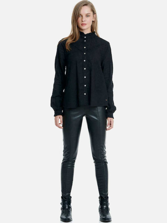 Täglich Frauen Lang Leggings Schwarz