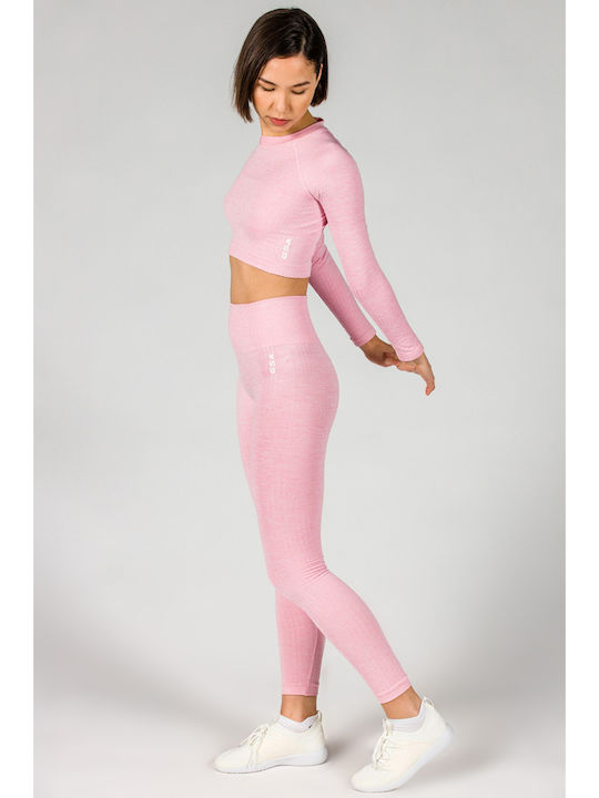Hydro 17-27105 Leggings Pentru Instruire Colanți Cropped Talie Înaltă Roze