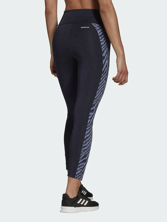 Adidas Designed to Move Women's Cropped Training Legging High Waisted Legend Ink