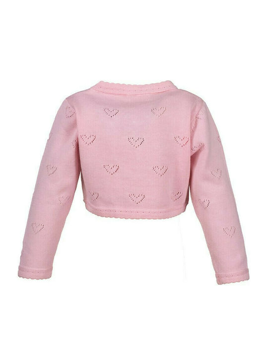 Εβίτα Girls Bolero Jacket with Buttons Pink