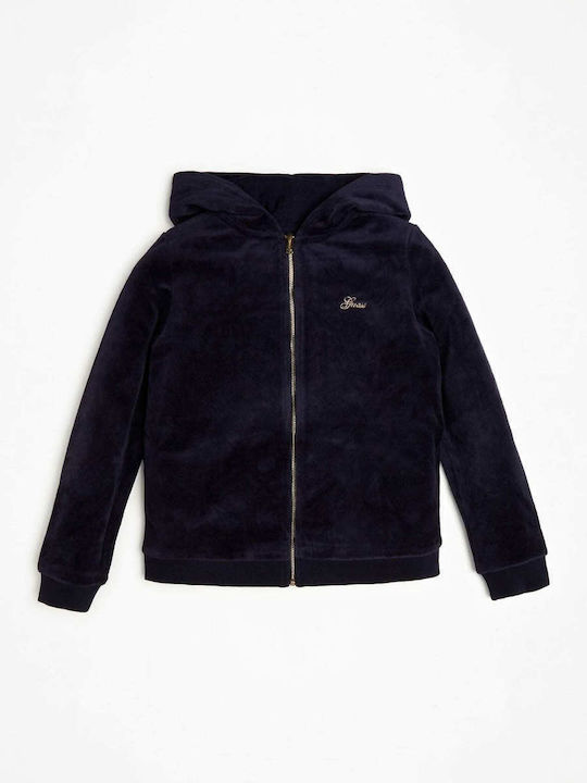 Παιδική Ζακέτα Φούτερ Fleece με Κουκούλα Μπλε