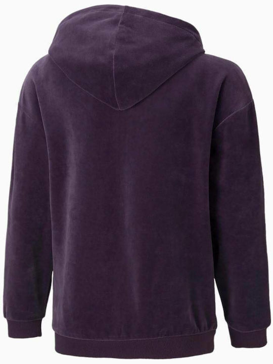 Puma Cardigan pentru copii cu glugă Violet Alpha