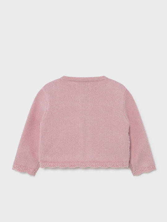 Kids Cardigan Knitted Pink