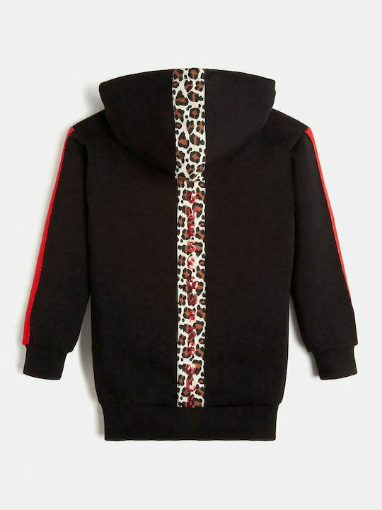 Kids Sweatshirt Cardigan with Hood Black