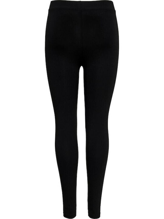 Frauen Lang Leggings Hochgeschnitten Schwarz