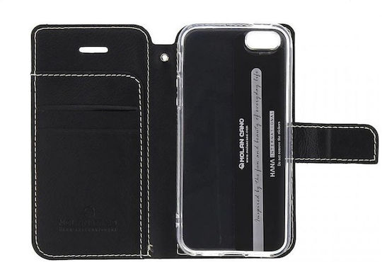 Molan Cano Issue Wallet Synthetic Leather Black (Motorola E7 Power)