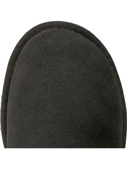 Classic Short II Suede Γυναικείες Μπότες με Γούνα Μαύρες