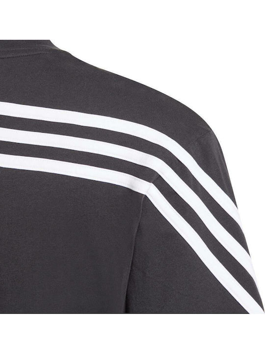 Kinder-T-Shirt Schwarz Future Icons 3-Stripes
