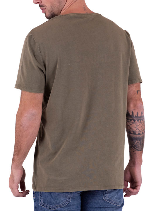 Guess Men's Short Sleeve T-shirt Army Olive