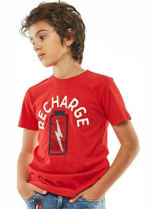 Παιδικό T-shirt Κόκκινο Recharge