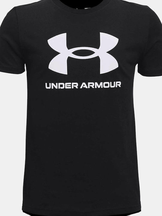 Παιδικό T-shirt Μαύρο Sportstyle Logo Ss