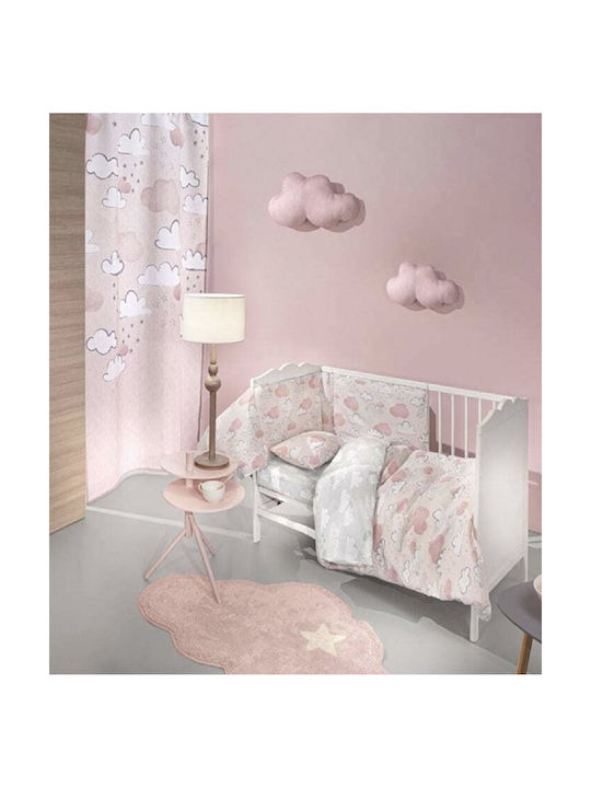 Guy Laroche Cloudy Seturi de cearșafuri pentru bebeluși Pentru Patut Bumbac Roz 115x170buc 3buc