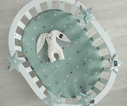 La Millou Blossom Forest Baby Bettlaken Für Krippe Baumwolle Angepasst Weiß 70x140cm