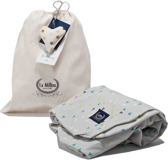 La Millou Blossom Forest Baby Bettlaken Für Krippe Baumwolle Angepasst Weiß 70x140cm