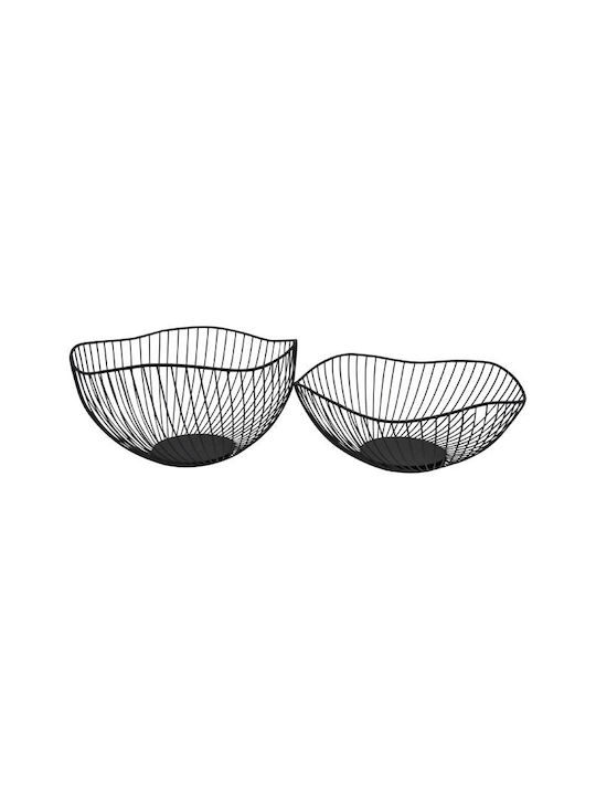 Ankor Fruit Bowl Metallic Black 25.5x25.5x10.5cm