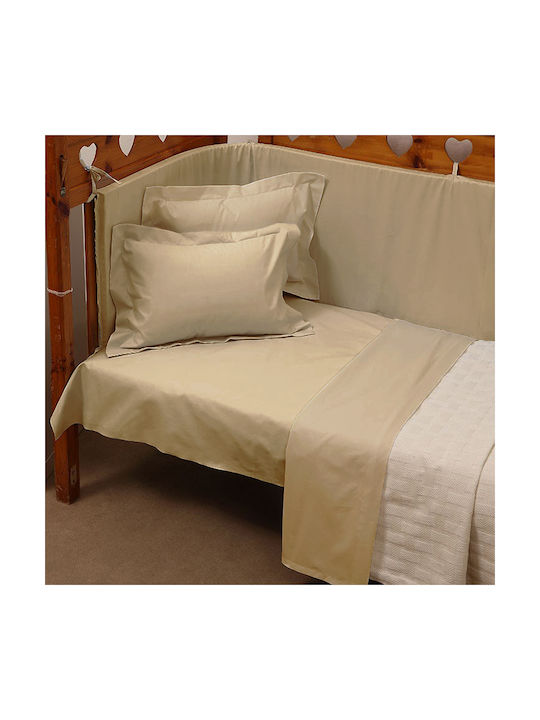 Anna Riska Prestige Cearșaf pentru bebeluși Pentru Cradle Bumbac Bej 80x100buc