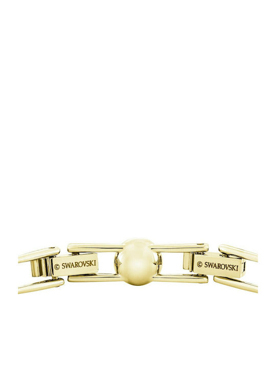Swarovski Angelic Medium Γυναικείο Βραχιόλι Ροζέτα από Ατσάλι Επιχρυσωμένο 16.5cm