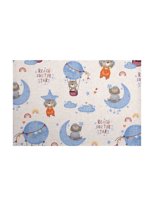 Dimcol Reach the Stars Baby Sheet Cradle Cotton Sky Blue 80x110cm 1914413710819182