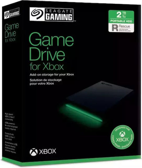 Seagate Game Drive for Xbox USB 3.2 External 2.5" HDD 2TB Black