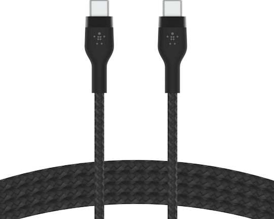 Belkin Braided USB 2.0 Cable USB-C Male - USB-C 60W PD Black 2m CAB011BT2MBK