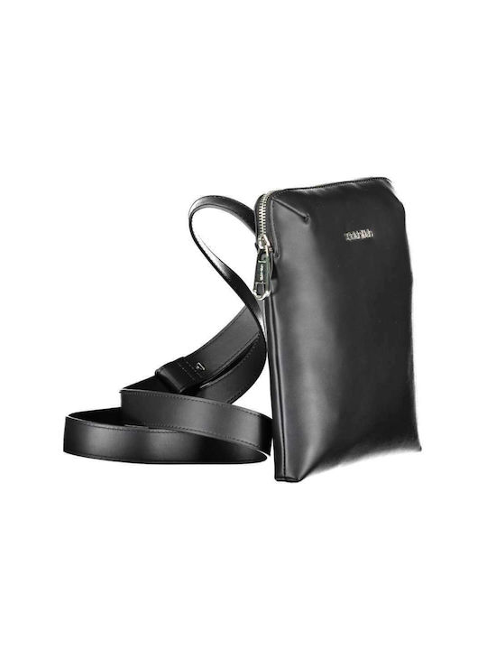 Calvin Klein Boxed Flatpack Piele Geantă pentru bărbați Umăr / Crossbody Neagră