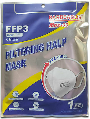 Max Barbeador Max-03 Filtering Half mask FFP3 Λευκό 1τμχ
