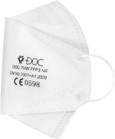 Doc High Protection Mask FFP3 NR Protective Mask FFP3 White 1pcs
