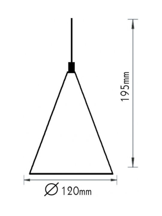 Aca Hängelampe Silber Glocke mit Fassung GU10 12cm.