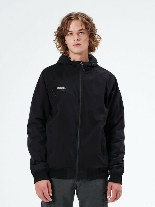 Jacke Bomber Wasserdicht und Winddicht Schwarz