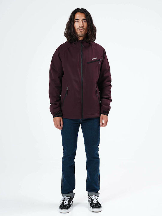 Winter Jacke Wasserdicht und Winddicht Burgundisch
