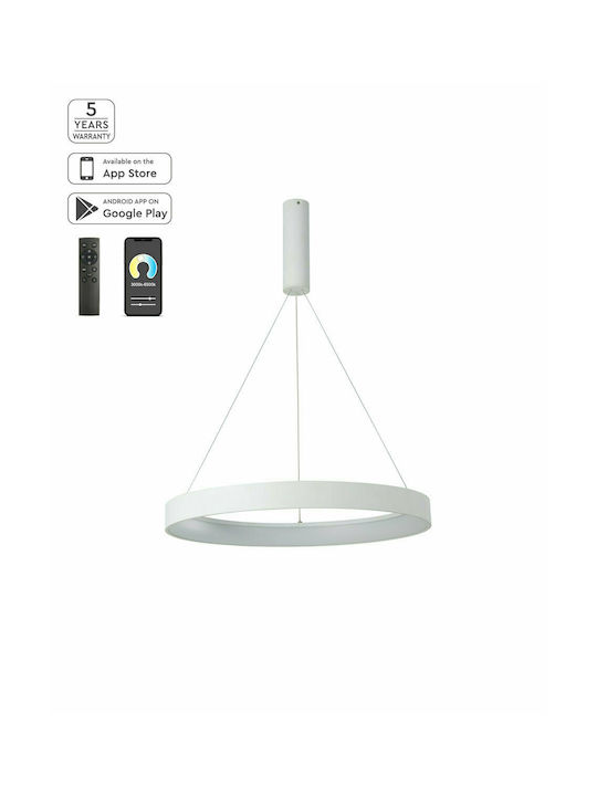 Home Lighting Amaya Μοντέρνο Κρεμαστό Φωτιστικό με Ενσωματωμένο LED σε Λευκό Χρώμα
