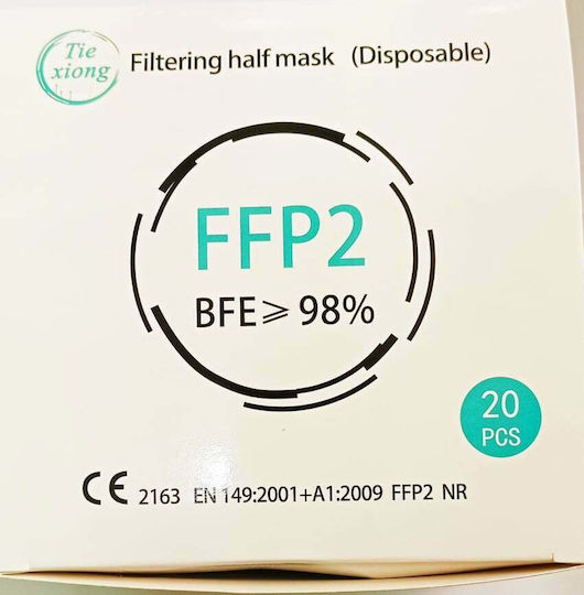 Tiexiong FFP2 Civil Protective Mask BFE >98% Mască de protecție FFP2 Negru 20buc
