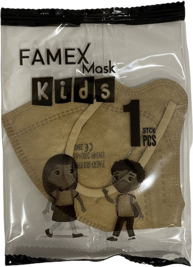 Famex Kids Mask FFP2 NR Schutzmaske FFP2 Beige 1Stück