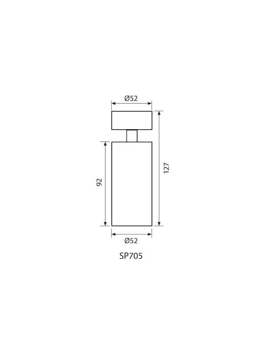 Vivalux SP705 W Single Spot with Socket GU10 in White Color