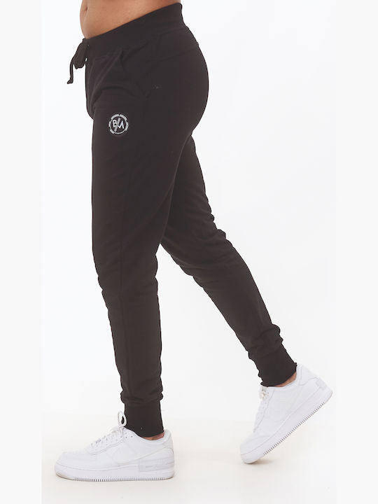 Sweatpants with Elastic Black